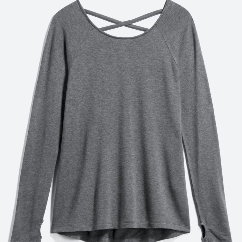 Market & Spruce Gray Long Sleeved Top